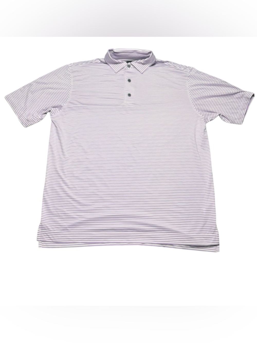 FootJoy Men's Large Purple and White Striped Polo